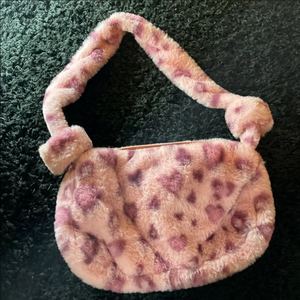 Pink fuzzy mini bag - Vintage Piece !!